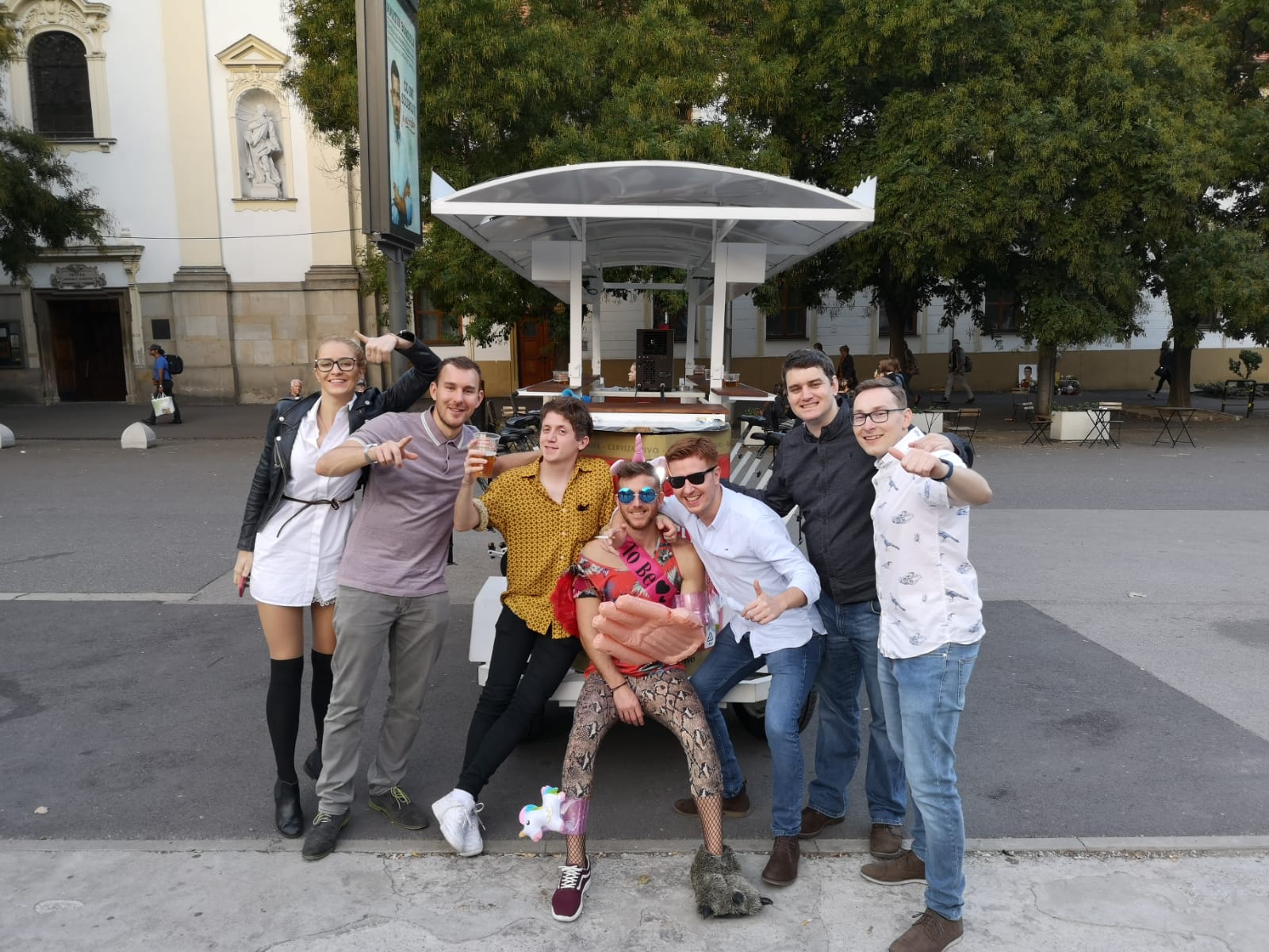 Stag party beer bike